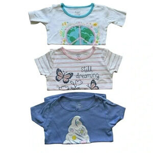 Carter’s Short Sleeves Cotton Snug Fit Girl Pajama Tops Bundle SZ 5T #2087